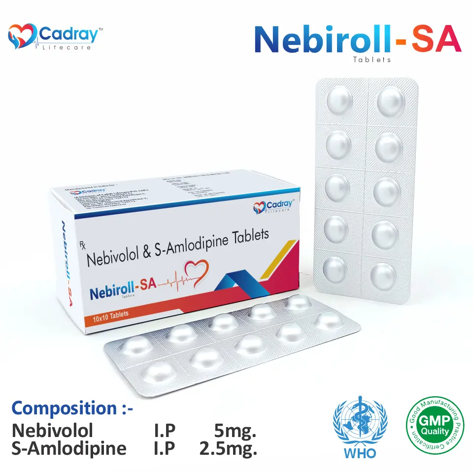 Nebivolol 5 mg + S-Amlodipine 2.5 mg Tablet PCD Pharma Franchise